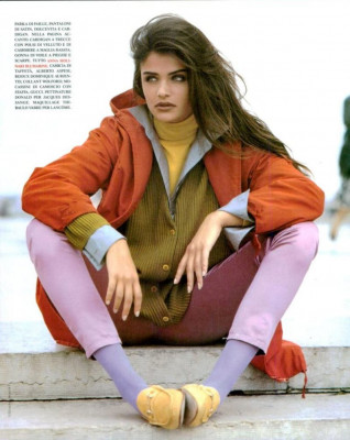Helena Christensen ~ Vogue Italia August 1991 by Tiziano Magni фото №1389017