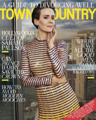 Sarah Paulson in Town & Country Magazine, February 2018 Issue фото №1025434