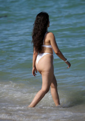 CAMILA CABELLO in a White Swimsuit at a Beach in Miami 07/29/2020 фото №1266955
