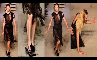 Ангел Victoria's Secret Кэндис Свэйнпол упала на шоу Givenchy