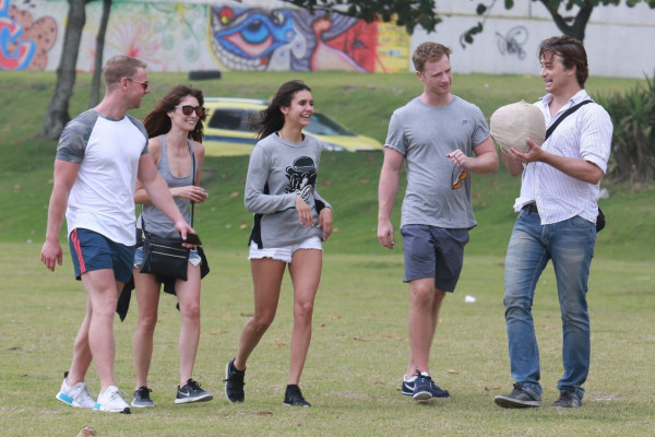 Nina Dobrev – Makes Paragliding Jump in Rio, Brazil фото №927373