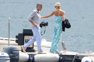 Джордж Клуни и Стейси Киблер отдыхает в Италии