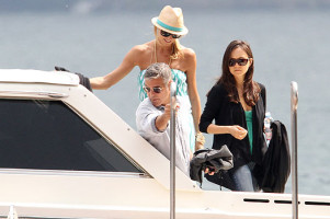 Джордж Клуни и Стейси Киблер отдыхает в Италии