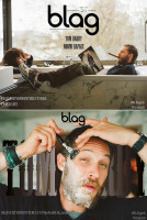 Нуми Рапас и Том Харди в праздничном выпуске журнала Blag