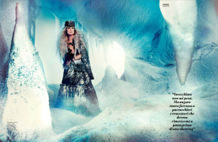 Хайди Клум в образе Снежной королевы