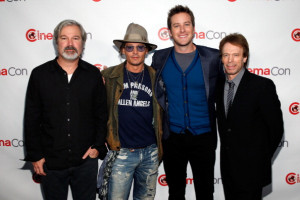 ор Вербински, Джонни Депп, Арми Хаммер и Джерри Брукхаймер