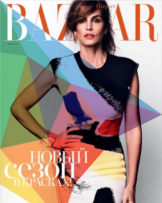 Фото 35180 к новости Синди Кроуфорд в российском Harper's Bazaar