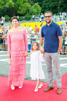 Наталья Синдеева и Александр Винокуров с дочерью