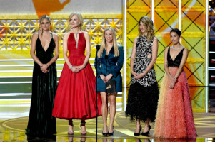 Команда сериала «Большая маленькая ложь»: Шейлин Вудли, Николь Кидман, Риз Уизерспун, Зои Кравиц