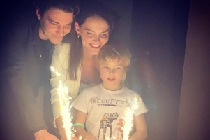 Максим Матвеев и Елизавета Боярская с сыном Андреем