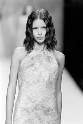 Adriana Lima for Carmen Marc Valvo SS 2000