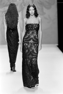 Adriana Lima for Carmen Marc Valvo SS 2000