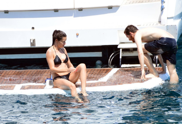 Adriana Lima in a Bikini on a Yacht in Bodrum, Turkey