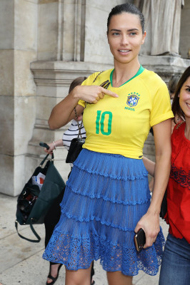 Adriana Lima at Schiaparelli Haute Couture Show at Paris Fashion Wee