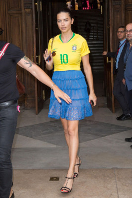 Adriana Lima at Schiaparelli Haute Couture Show at Paris Fashion Wee