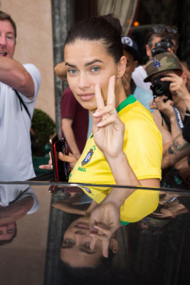 Adriana Lima at Schiaparelli Haute Couture Show at Paris Fashion Wee