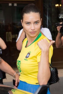 Adriana Lima at Schiaparelli Haute Couture Show at Paris Fashion Wee