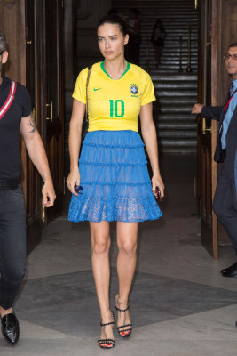 Adriana Lima at Schiaparelli Haute Couture Show at Paris Fashion Wee