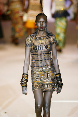Alek Wek ~ YSL / Saint Laurent spring summer 2002