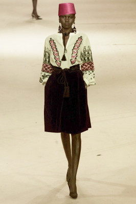 Alek Wek ~ YSL / Saint Laurent spring summer 2002
