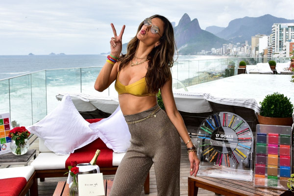 ALESSANDRA AMBROSIO at Carnaval Celebration Hosted by Gal Floripa in Rio De Jane