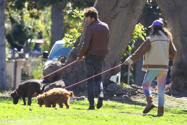 ALESSANDRA AMBROSIO and Nicolo Oddi Out with Their Dogs in Santa Monica 03/17/20
