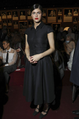 Alexandra Daddario-Dior Fashion Show in Paris