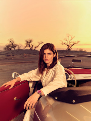 Alexandra Daddario by Don Barro for TAG Heuer &#039;Carrera Date 36mm&#039; Campaign 2023