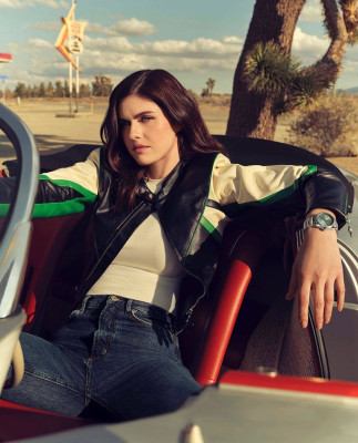 Alexandra Daddario by Storm Santos for TAG Heuer &#039;Carrera Date 36mm&#039; (2023)