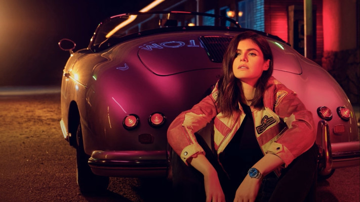 Alexandra Daddario by Storm Santos for TAG Heuer &#039;Carrera Date 36mm&#039; (2023)