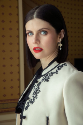 Alexandra Daddario by Malorie Shmyr for Dior SS 2023 Show at PFW 09/27/2022