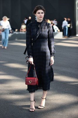 Alexandra Daddario-Coach New York Fashion Week