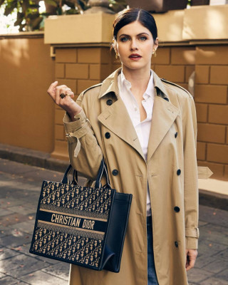 Alexandra Daddario – Dior Book Tote, January 2024