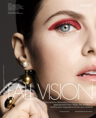 Alexandra Daddario for Elle Magazine Beauty Section, September 2024