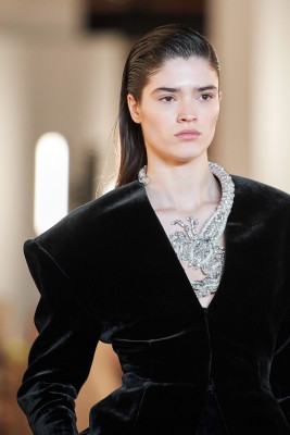 Alexandra Micu - Balmain Autumn/Winter 2020 Fashion Show in Paris