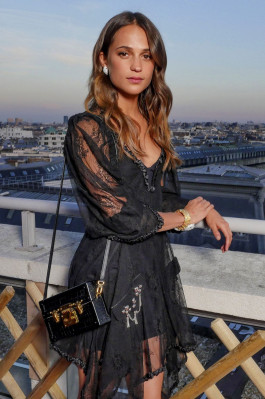 licia Vikander – Bvlgari Puo Up Store Ribbon Cutting at The Galeries Lafayette 