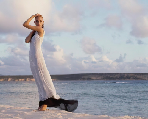Amber Valletta by Herb Ritz