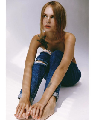 ANASTASIYA SCHEGLOVA on the Set of a Photoshoot, 2019