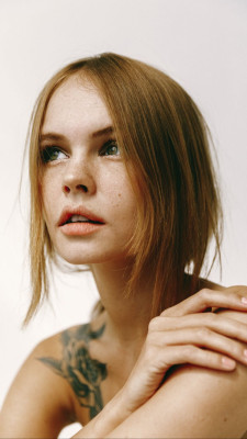 ANASTASIYA SCHEGLOVA on the Set of a Photoshoot, 2019