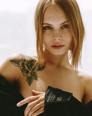 ANASTASIYA SCHEGLOVA on the Set of a Photoshoot, 2019