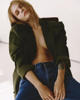 ANASTASIYA SCHEGLOVA on the Set of a Photoshoot, 2019