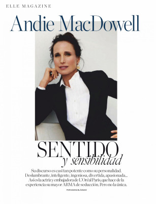 Andie MacDowell – ELLE Magazine Spain March 2021 Issue