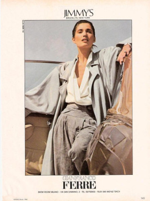 Andie Macdowell for Gianfranco Ferre Spring/Summer 1984