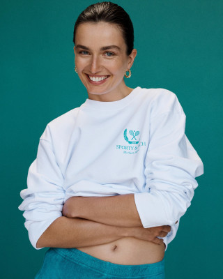 Andreea Diaconu for Sporty and Rich Tennis Capsule FallWinter 2022
