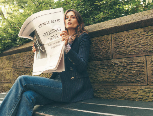 Andreea Diaconu for Veronica Beard Fall 2023