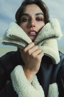 Andreea Diaconu for Mackage FW2023