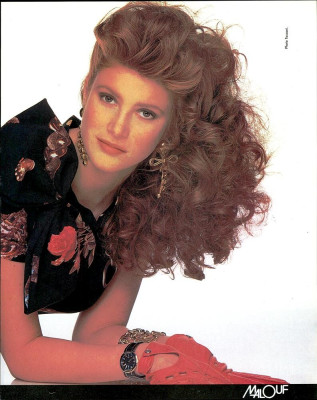 Angie Everhart ~ Italian ELLE March 1989  MALOUF Advert by Oliviero Toscani
