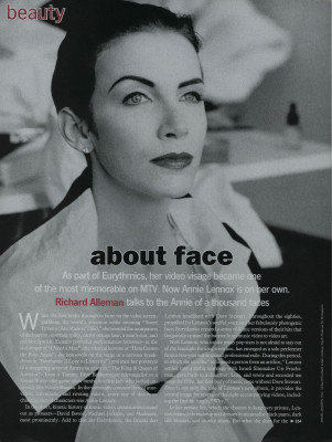 Annie Lennox for US Vogue October 1992 by Mikael Jansson