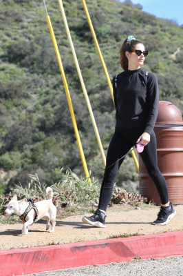 Ashley Greene-Hiking with Friends in Los Angeles