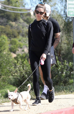 Ashley Greene-Hiking with Friends in Los Angeles